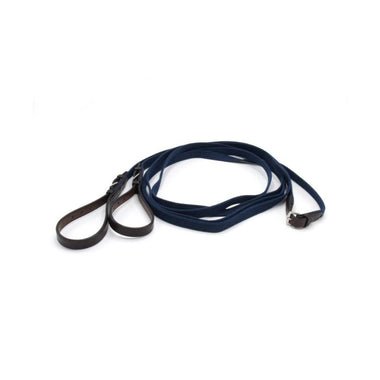 Tory Leather & Cotton Web 3/4" Draw Reins|Navy